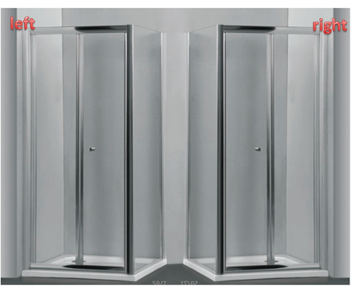bi fold door with side panel reversible