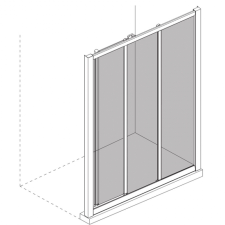 framed tri-sliding door