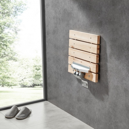 wall mounted folding shower seat